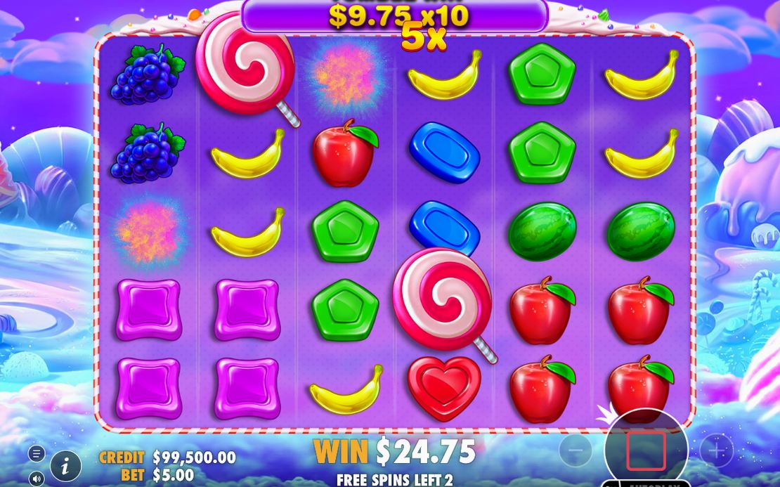 Free spins round with Multiplier symbols