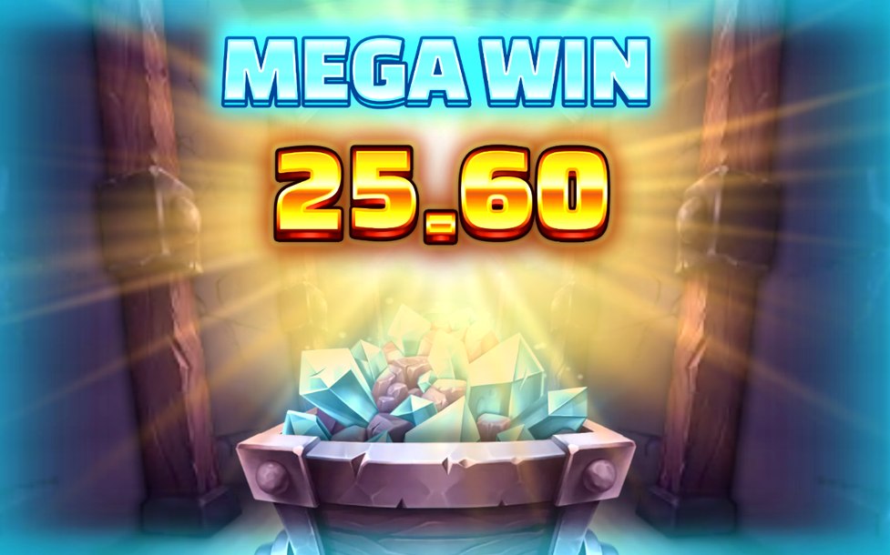 Win screen with the amount won for the round