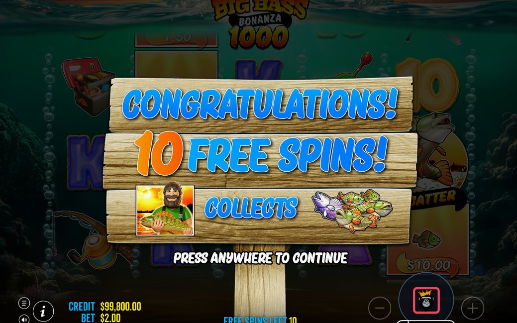 Wild Tracker above the reels, milestone every fourth WILD