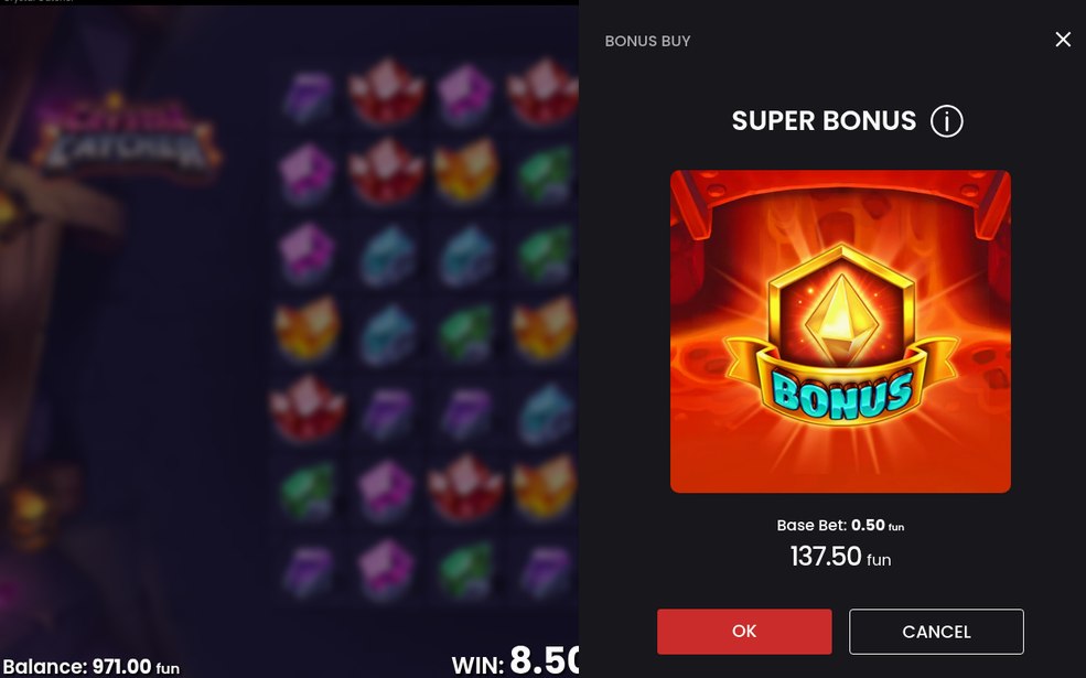 Bonus screen during the 7 Free Spins